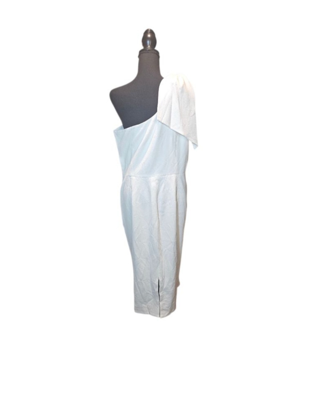 DRESS THE POPULATION White One Shoulder Dress XXL - Picture 4 of 9